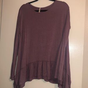 Long sleeve ruffle shirt